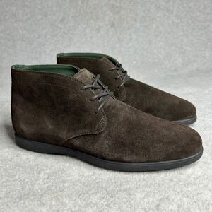 Fibonacci Mens 9M Derby Chukka Boots Suede Leather Chocolate Brown Shoes Abbacis